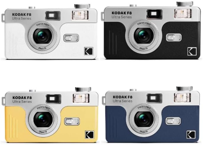 KODAK Ultra F8 Black Film Camera + Kodak ColorPlus 200 36 Exp Film Set for Kodak F8 Gift