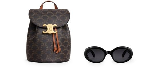 Backpack Celine Bonnie in Triomphe canvas & calfskin - Image 5