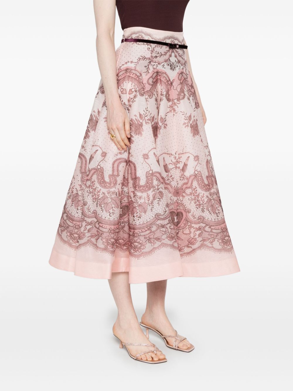 Zimmermann Zimmermann Crush Silk Blend Skirt - Image 5
