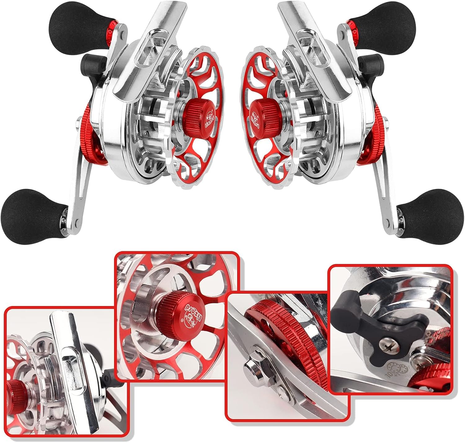 Raft Reel, Chin Reel, Squid Reel, Raft Fishing, Drop In, 3.6:1 Gear Ratio, 10+1BB, Ice Fishing, Left/Right Winding, Maximum Drag Force 11.0 lbs (5 kg)