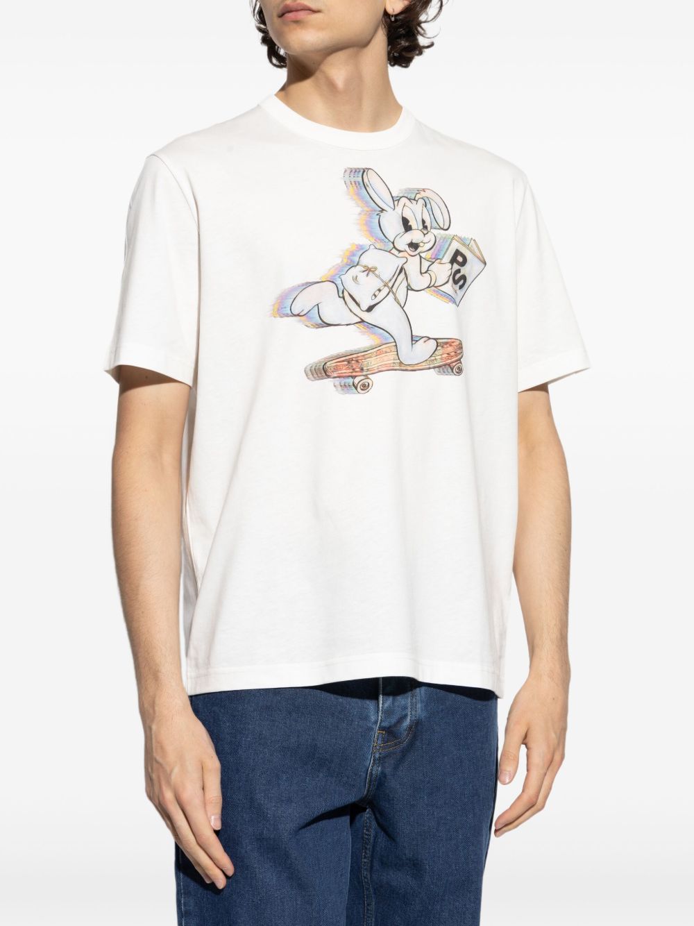 Paul PS By Paul Smith Skate Bunny Cotton Tシャツ - Image 5