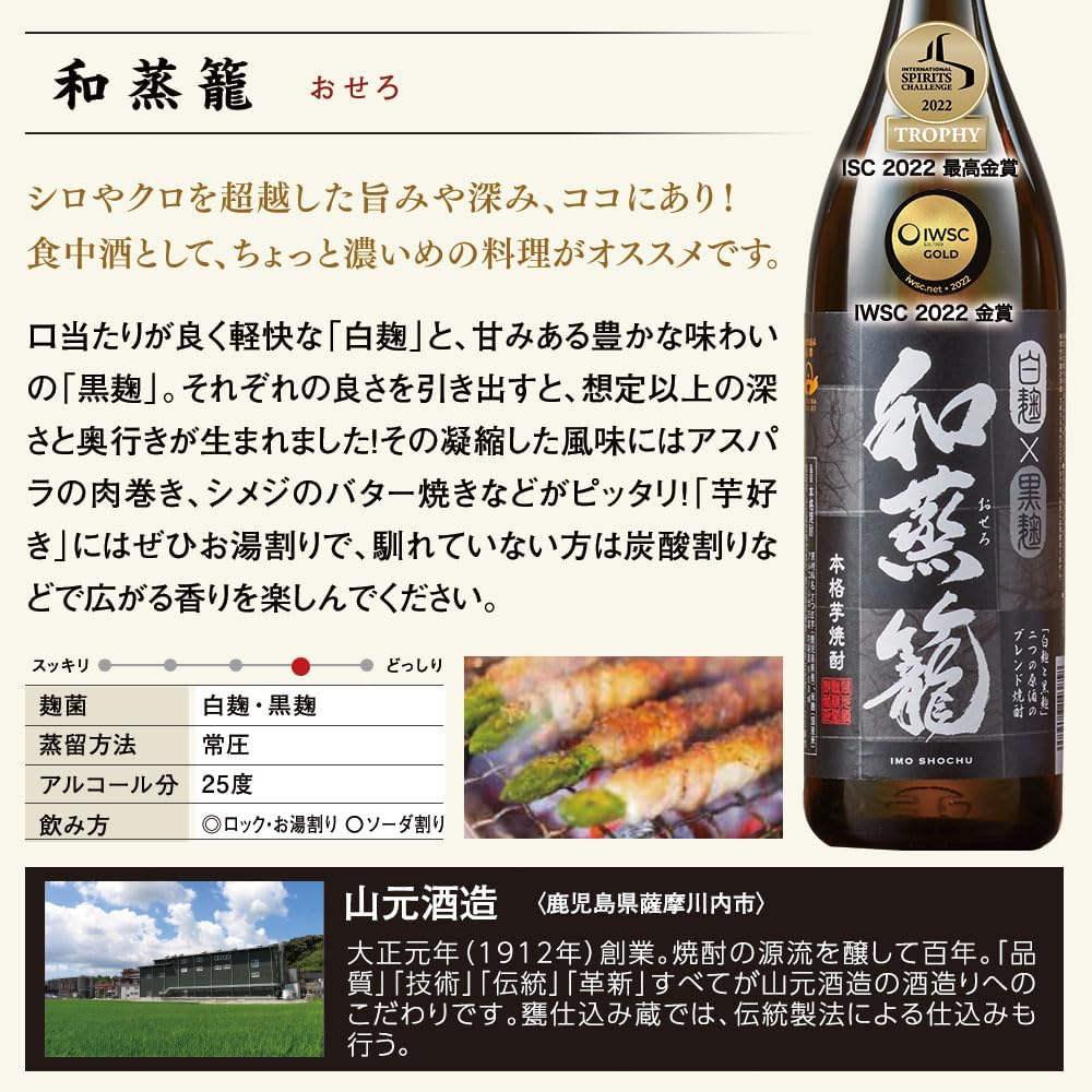 Belluna Gourmet Shochu Tasting Comparison Set (Kagoshima 6 Breweries / 30.4 fl oz (900 ml) x 6 Bottles), Assorted, Alcohol, Celebration, Souvenir, Gift, Present, Mother's Day, Father's Day, Respect