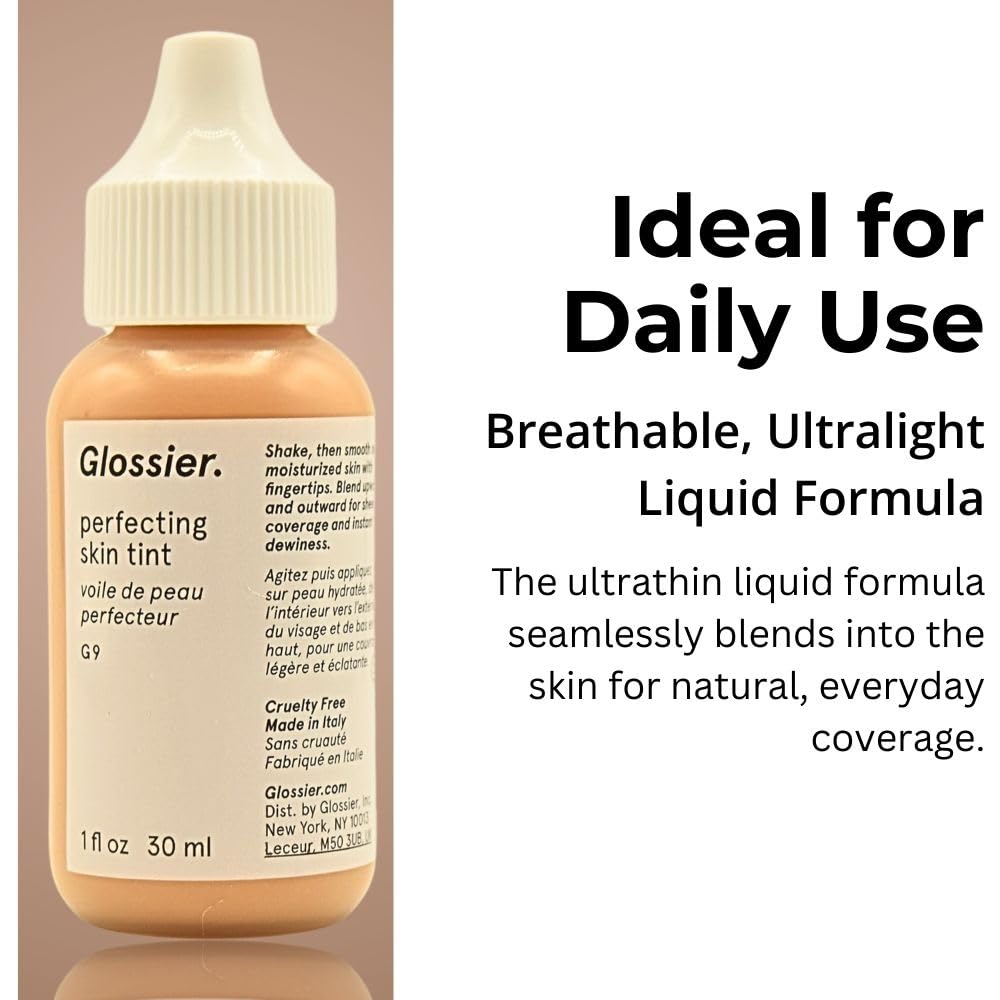 Glossier Tinte perfeccionador de la piel para una cobertura transparente de rocío - G9 - Medio cálido