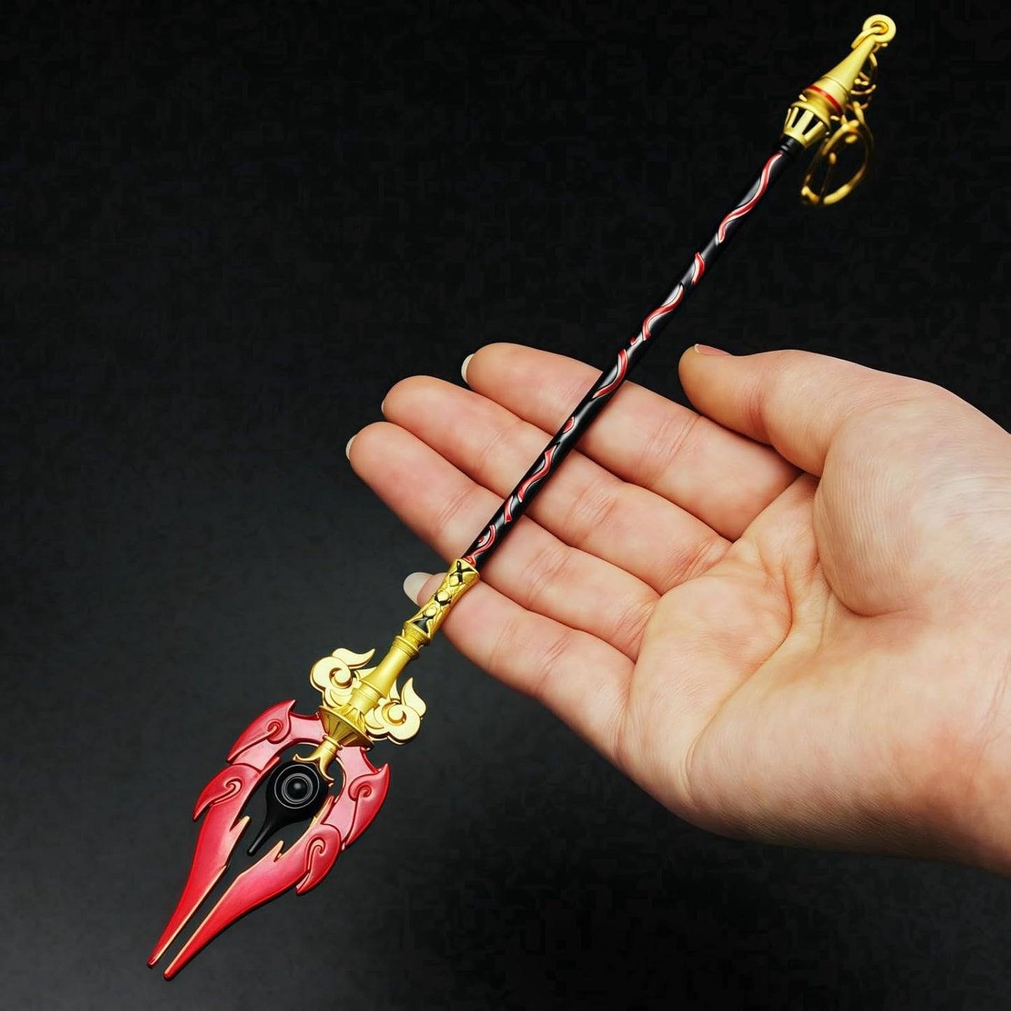 Akixen Haragami Walnut Fu-Tao Goma Wand Key Chain, Cosplay, Anime Tools, Lightweight, Accessory, Fashion Accessory, Halloween, Christmas Gift