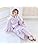 RiraMacherie Women's Yukata, 4-piece Set, Pink, Purple, Light Blue, Floral Pattern, Waistband, White, Purple, Gray