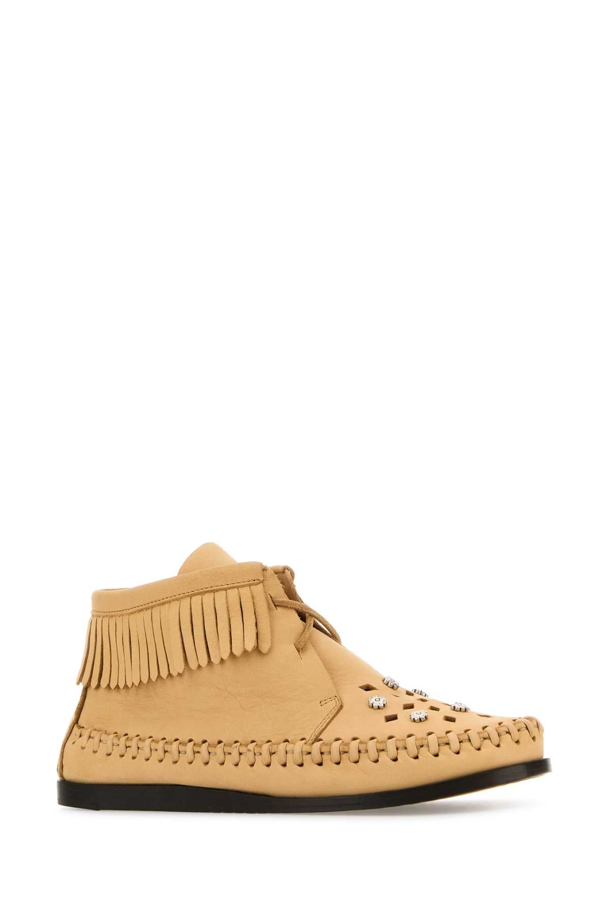Isabel イザベル・マラン・ベージュ・レザー・フェルサ・アングル・ブーツ - Image 5