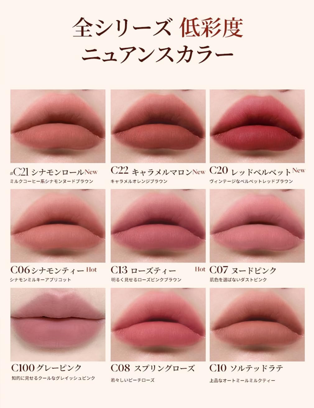Juicy Lip Mousse Lip Multi-Effective 3 in 1 Mud Lip Cheek Cream Eye Shadow Multi-Purpose Natural Mud Lip 2.0-C21