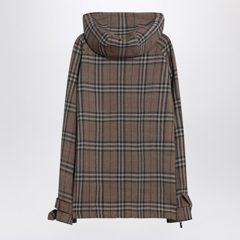Burberry シルクブレンドのチェックパターンを備えたバーバリーハーフジップジャケット - Image 5