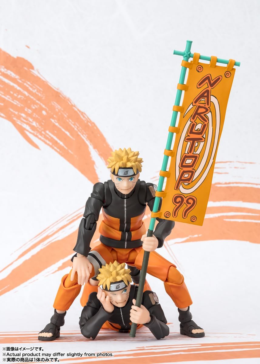 S.H. Figuarts Naruto Uzumaki Naruto Naruto Edition, Approx. 5.7 inches (145 mm), PVC & ABS Pre-painted Action Figure