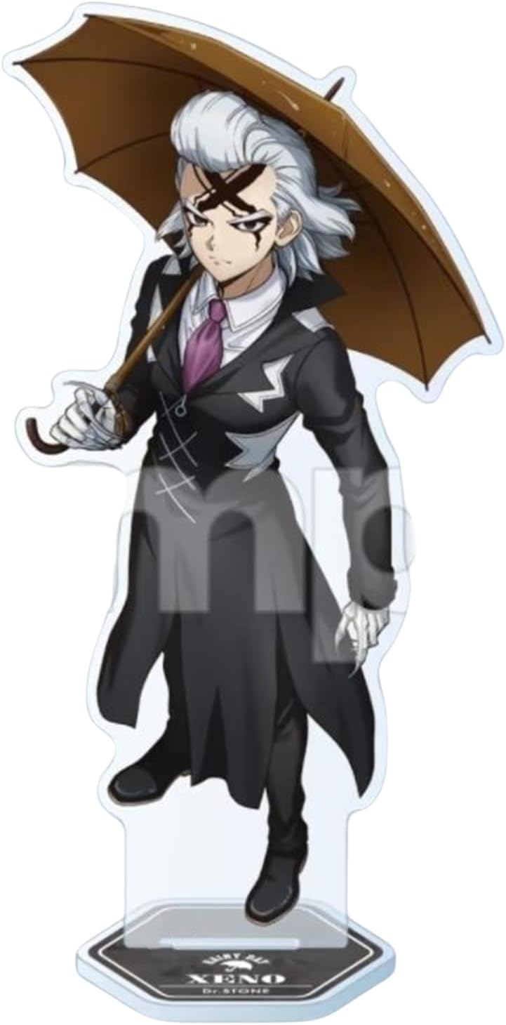 [HESHI] Dr. Stone, Standing Bills, Ishijin Senkuku, Shallow Misty, Dr. Xeno, Stanley, Acrylic, Figurine, Keepsake, Crafts, Room Decoration, Decoration, Stand, Popular Anime, Ornament, Unofficial Anime