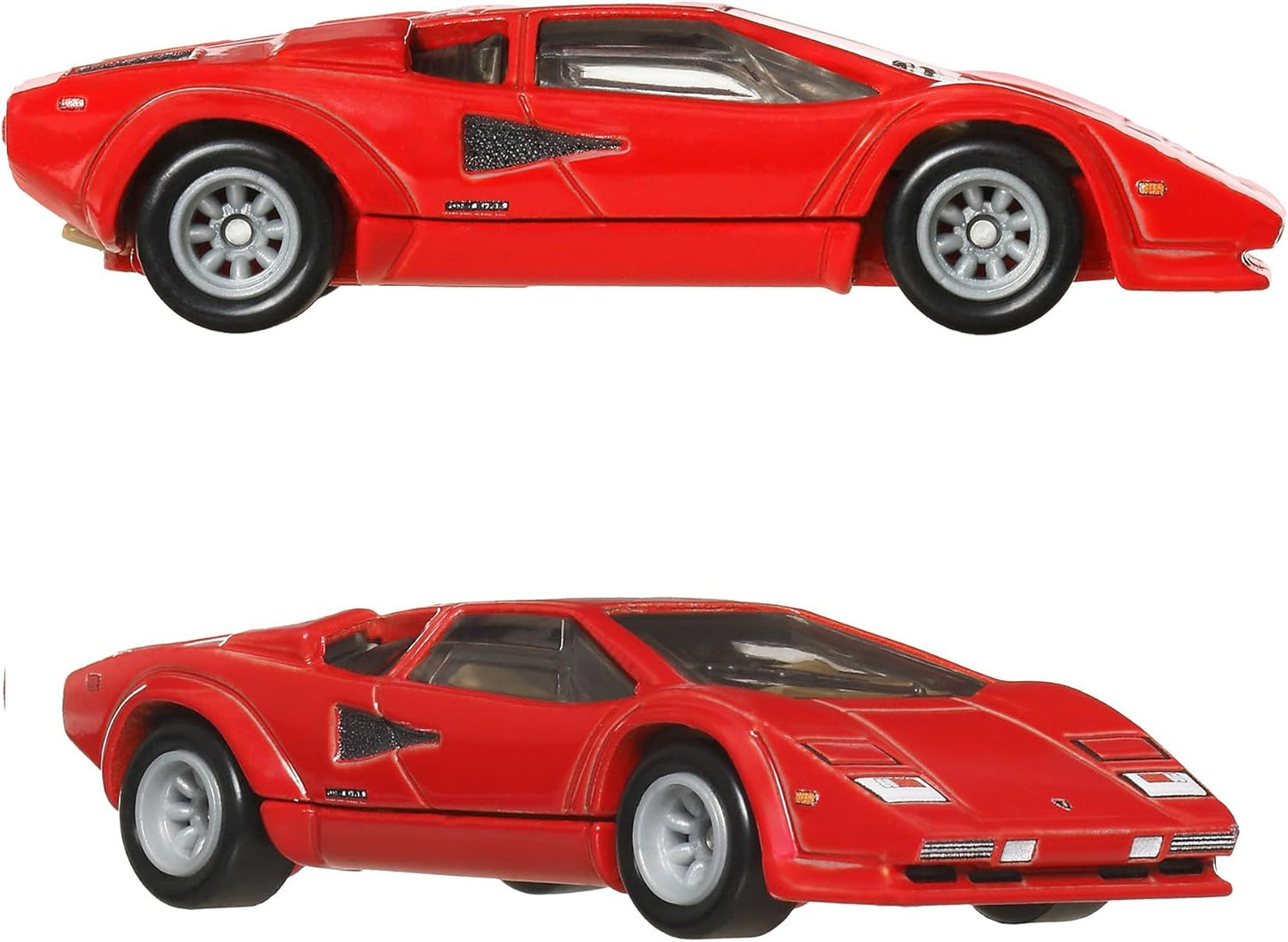 Hot Wheels Premium 2-Pack Lamborghini Countach LP5000 QV/Lancia Stratos Zero Toy Vehicle Mini Car, Ages 3 and Up, Multi JBL02