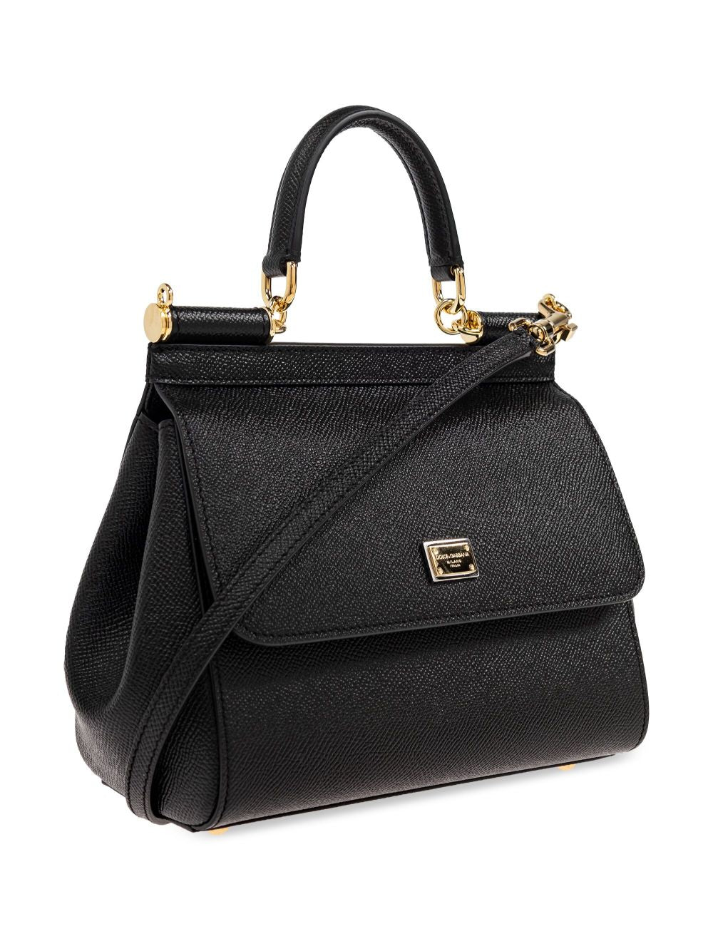 Dolce  Gabbana ドルチェ＆ガッバーナシチリアミディアムレザーハンドバッグ - Image 5