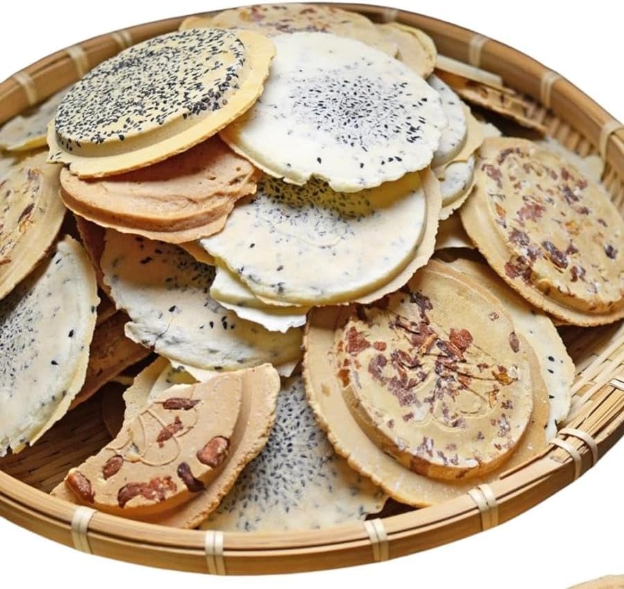 Nambu Senbei Komari Rice Crackers, 4.9 lbs (2.2 kg), Ube Senbei, Peanuts, Sesame Seeds, Iwate (Mixed)