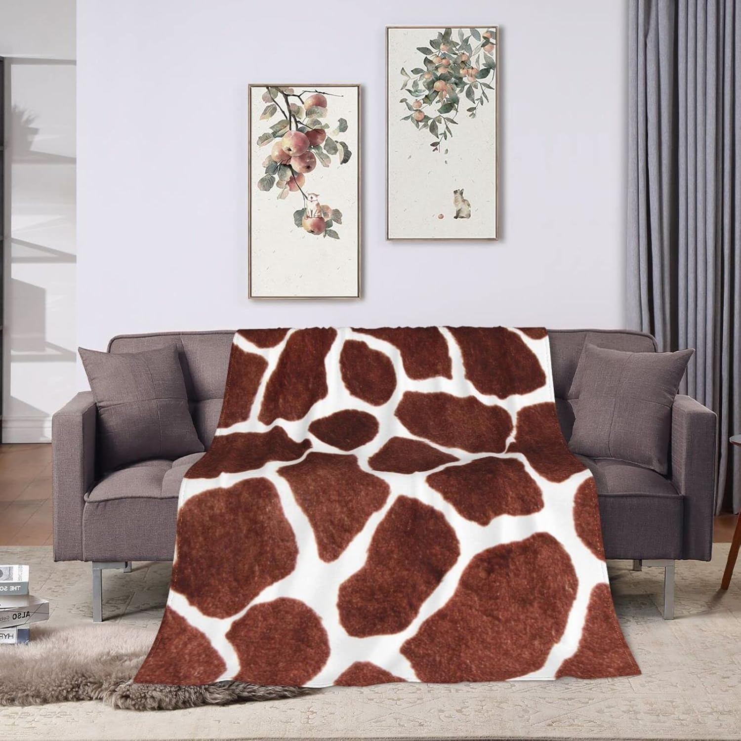 毛布 キリン柄 アニメ 軽量 ブランケット フランネル 洗える 静電気防止 吸湿発熱 暖かい 柔らかい ふわふわ 四季適用 グッズ キャラクター 150×125cm