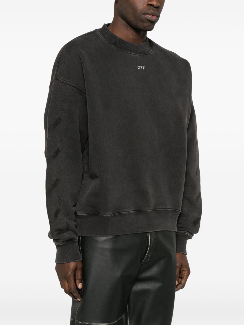 Off Off White Logo Cotton Sweatshirt - Image 5