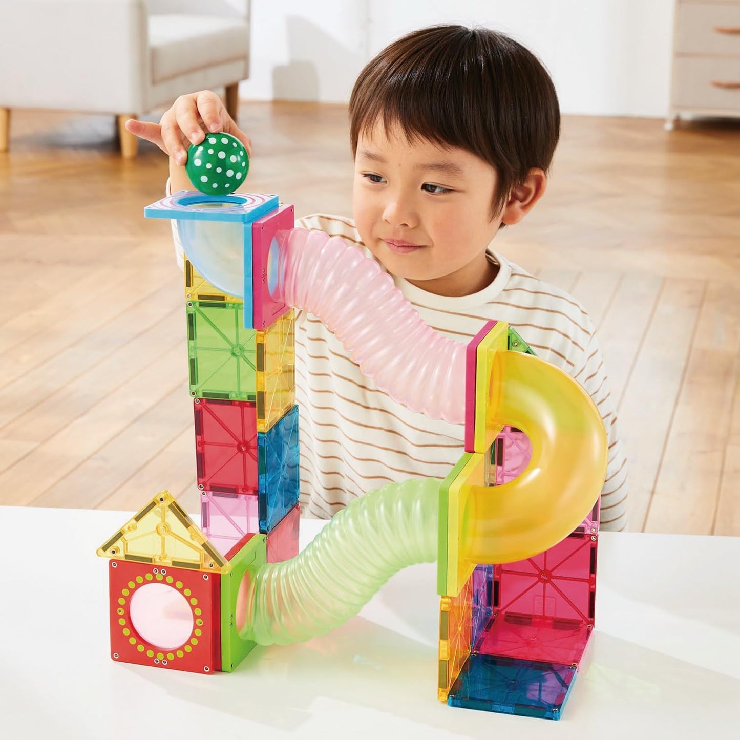 People Pythagoras Educational Ball Coaster Long, Magnetic Play and Build, Develops Inspiration PGS-147
