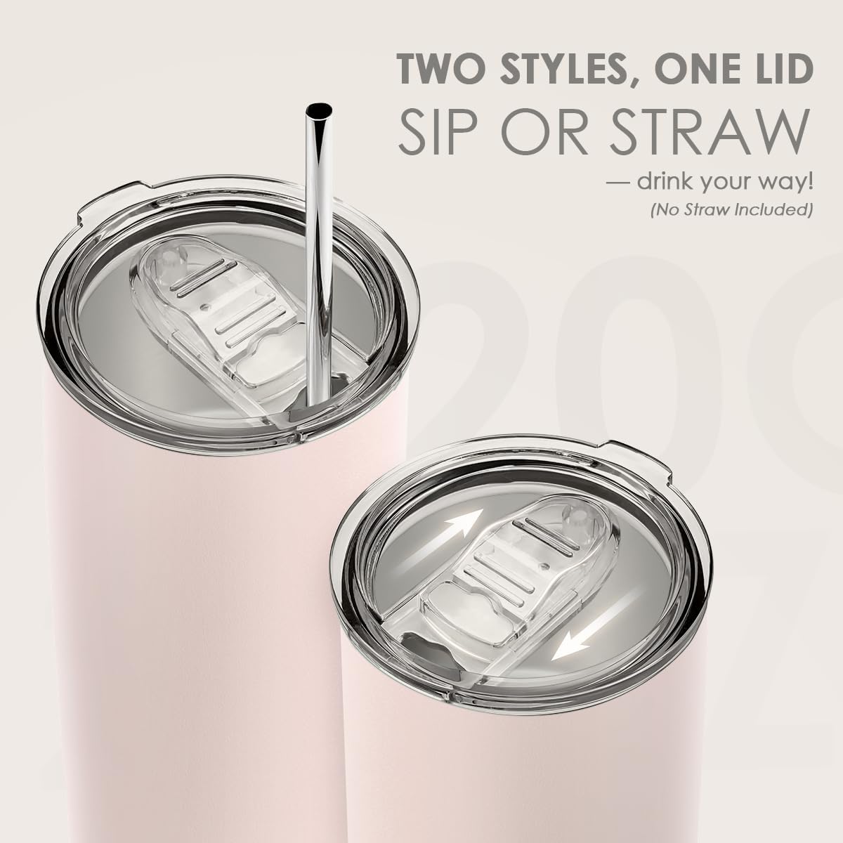 SANDJEST Vaso de acero inoxidable de 20 onzas, taza aislada al vacío de doble pared con tapa, taza de café de viaje para mujeres, niñas, amigos, hermanas, cumpleaños, Navidad (rosa pálido)