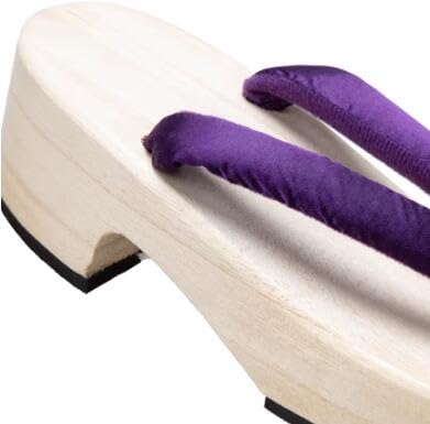 Japanese Clogs, Slippers, Women's Clogs, White Wood, Thick Soles, Summer, Ladies, Yukata Geta, Japanese Clothes, Accessories, Multicolor, Easy to Wear, Rubber Included, Summer
