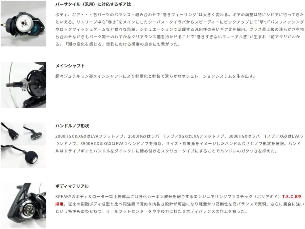 テイルウォーク (Tailwalk) スピニングリール SPEAKY (スピーキー) 各種