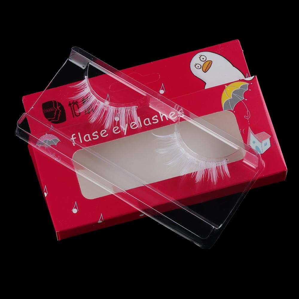 Beautiful White False Eyelashes Long Cross Eyelash Extension False Eyelashes Cosplay Eye Makeup Tool