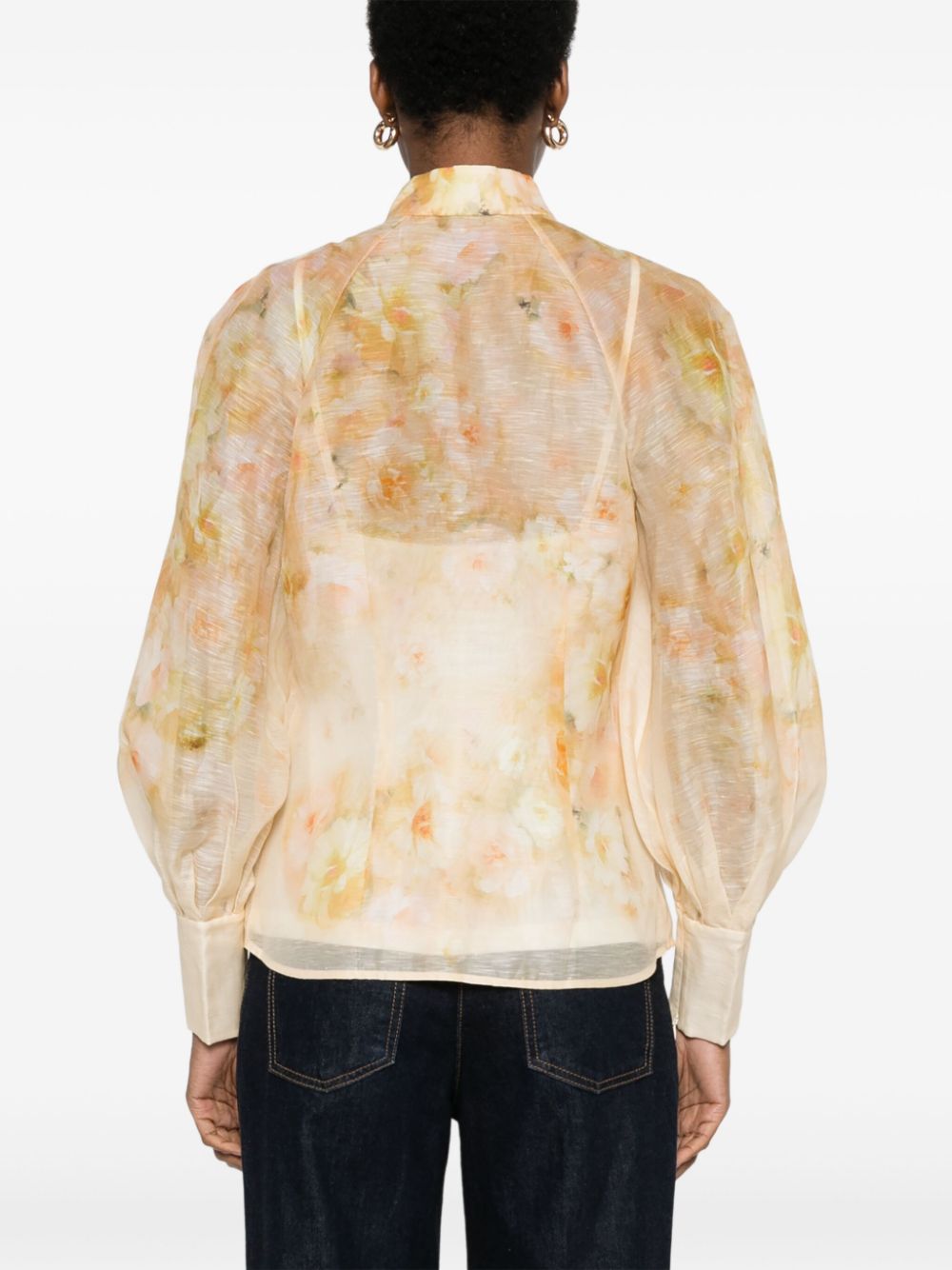 Zimmermann Zimmermann Crushプリントリネンシャツ - Image 5