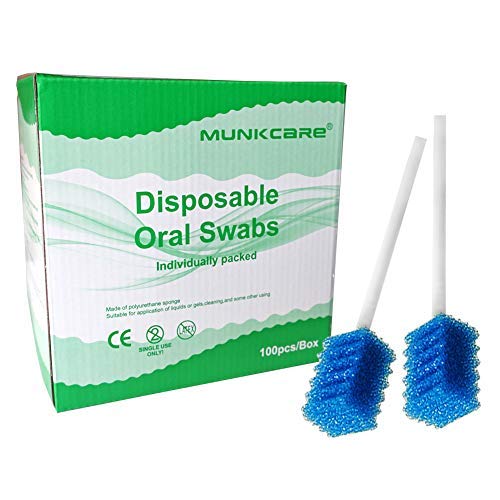 Hisopos de cuidado bucal desechables - Azul 100 unidades