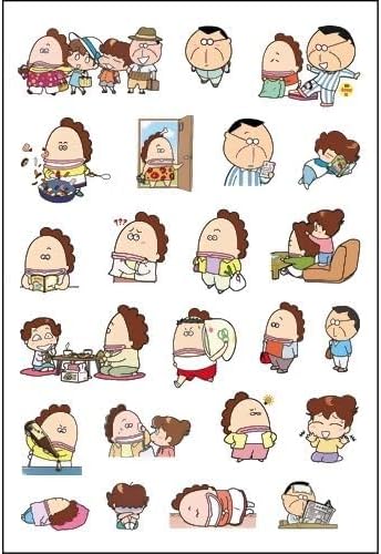 Sticker Set of 93, Tachibana Midori, Tachibana Mikan, Tachibana Yuzhiko, Tachibana Jin, Wall Decals, Notebook Stickers, Waterproof Decals, Children's Stickers, Picture Stickers, Mobile