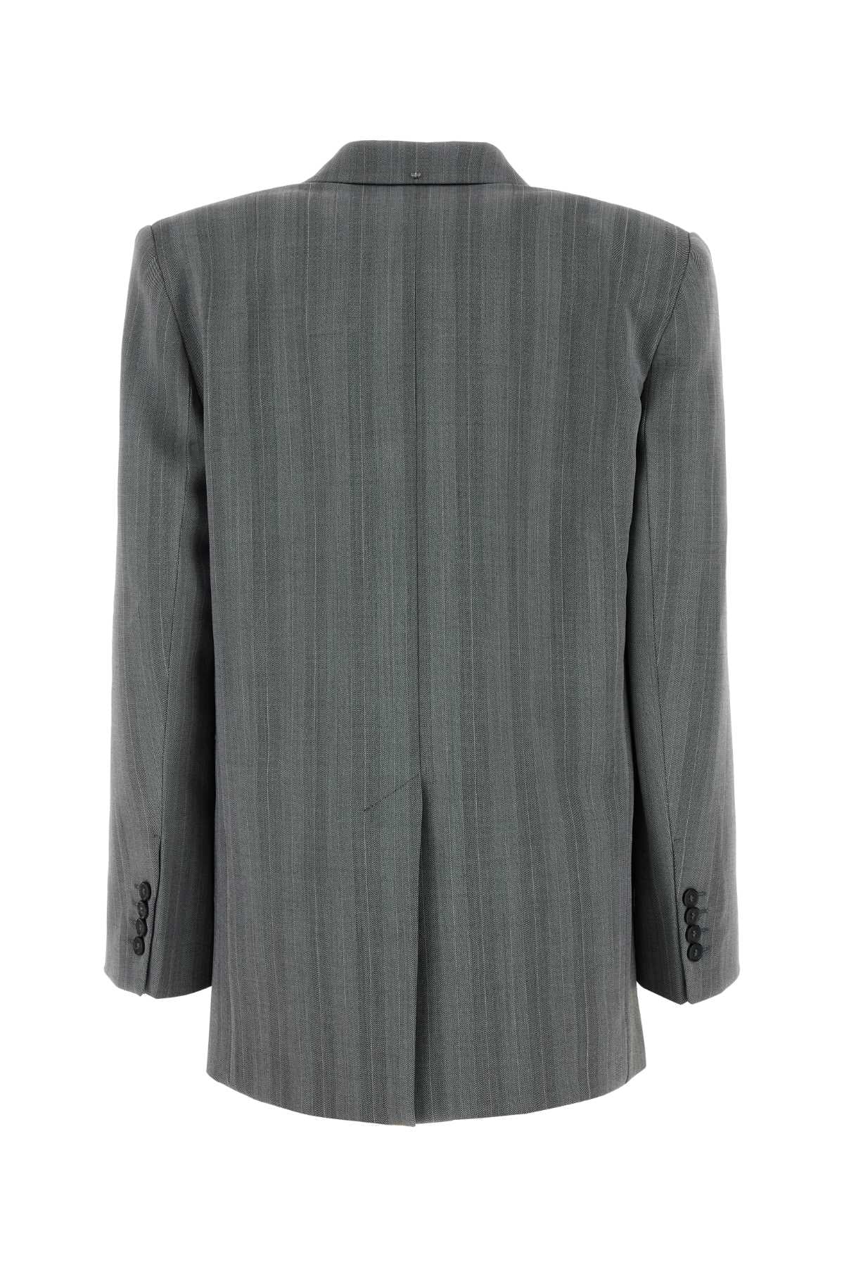 Sportmax SportMax刺繍ストレッチウールブレンドMerlot Blazer - Image 5