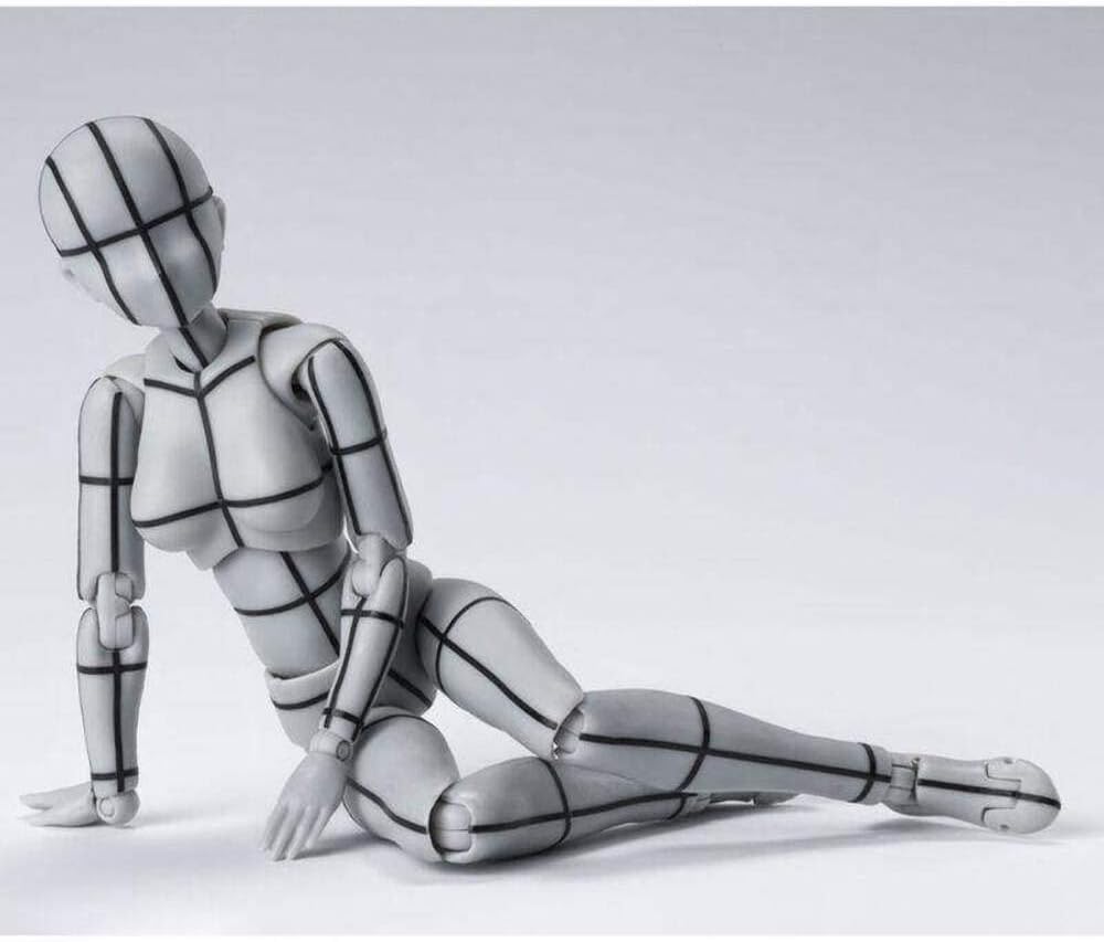 BANDAI SPIRITS S.H. Figuarts Body-chan -Wire Frame Gray Color Ver., Approx. 5.3 inches (135 mm), PVC & ABS Pre-painted Action Figure