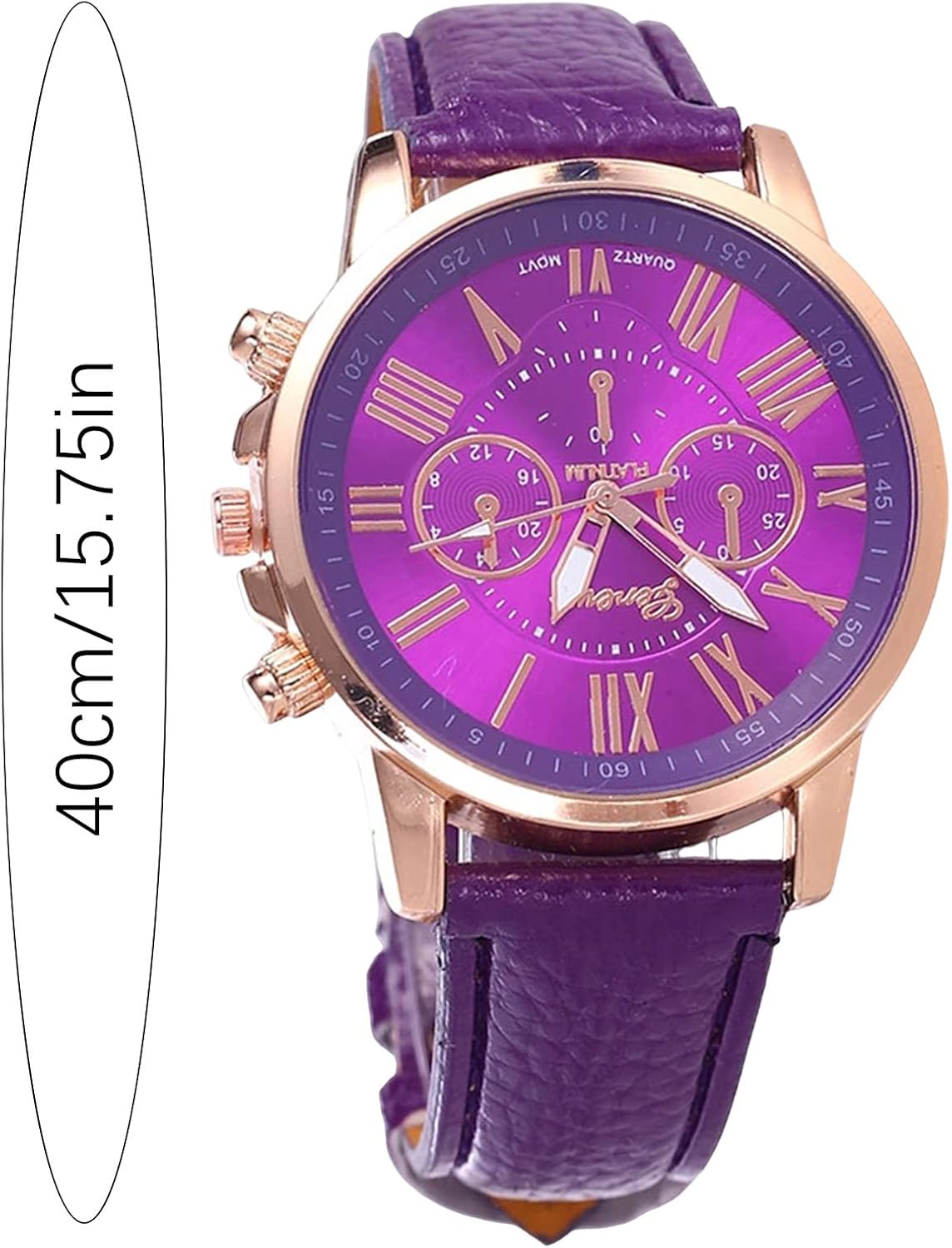 YAMAGW (Hot selling) Chronograph, Round Design, Analog Arm, Watch, Faux Leather Belt, Fashion, Accessories, Formal, Casual, Business, Men's, Women's, Men and Women