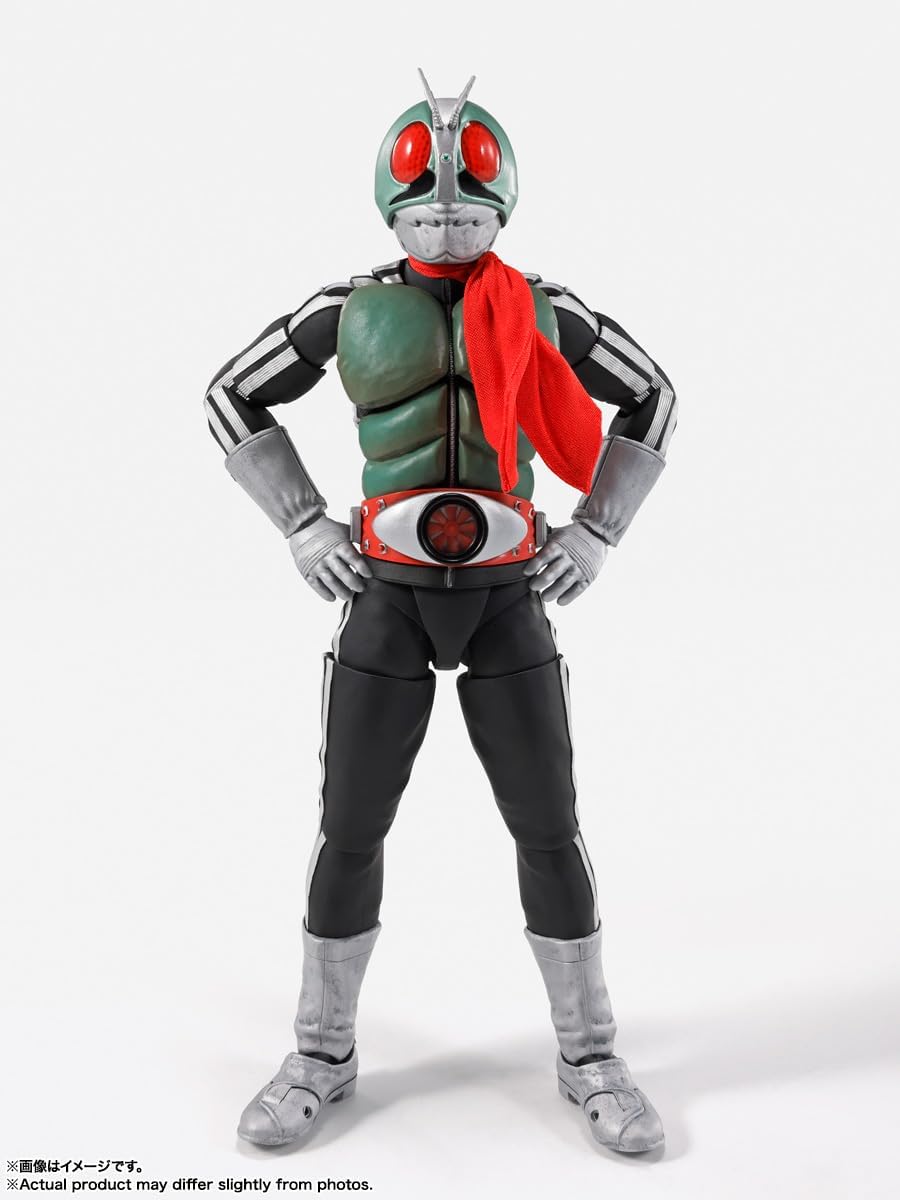 TAMASHII NATIONS S.H. Figuarts (True Bone Carving Process) Kamen Rider New No. 1 Glorious Showa Rider Edition (First Press Limited Base Included) Approx. 5.7 inches (145 mm), PVC & ABS & Fabric