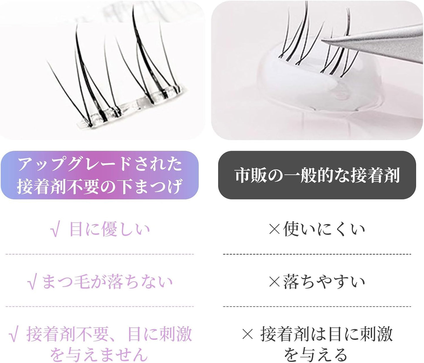 Pokumil False Eyelashes, Lower Eyelashes, Partial Eyelashes, False Eyelashes, Large Capacity, No Glue Required, For Parts, Bunch, Transparent Axis, Small Flames Under Eyelashes, Cosplay Makeup,