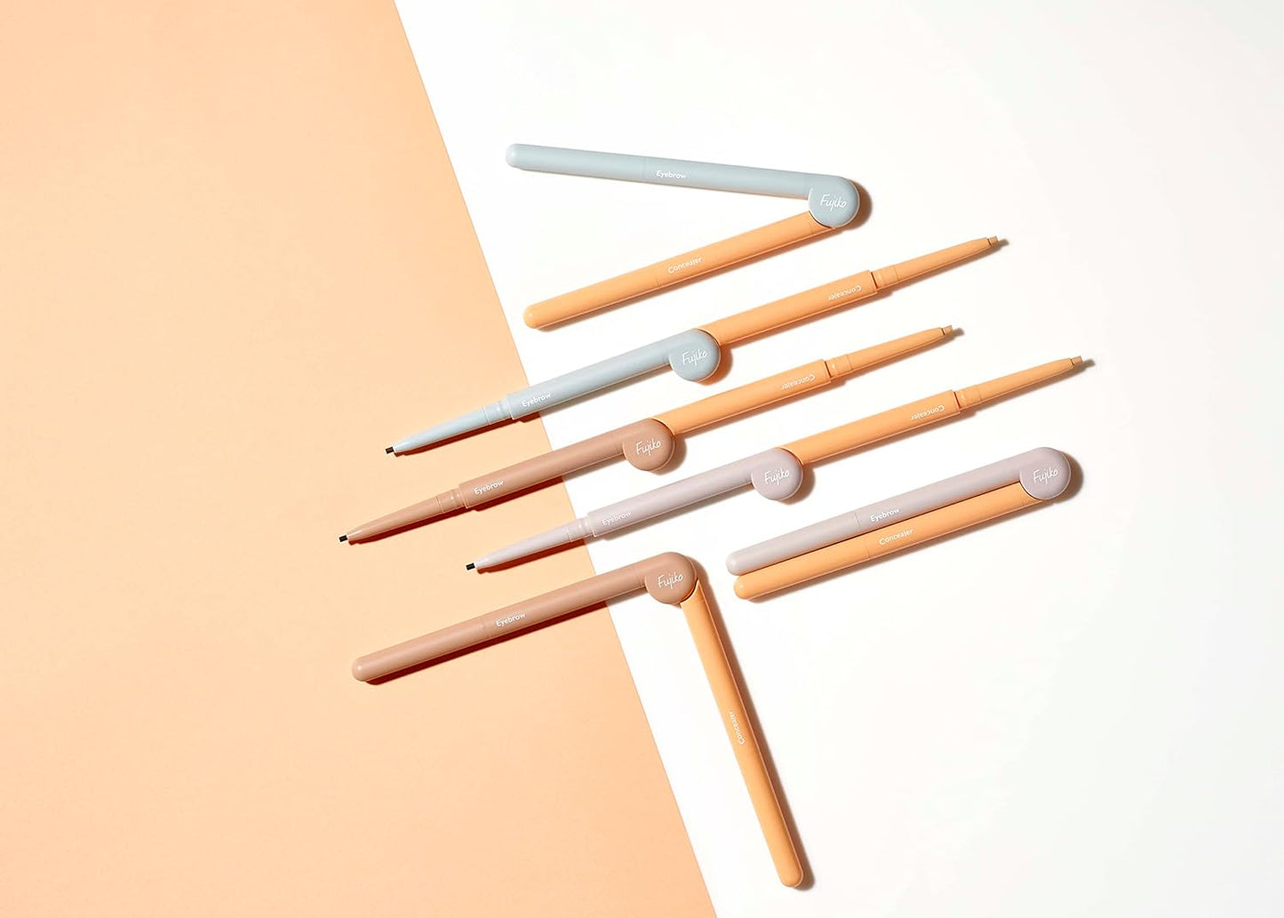 Fujiko Beautiful Eyebrow Arranger 02 Dark Brown Eyebrow (0.04 g) Concealer (0.08 g) Eyebrow Concealer Brown Natural Beige Beauty Eyebrow 1.0 Pieces