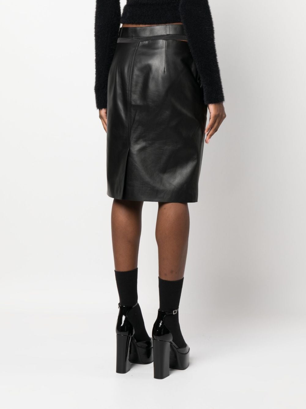 Fendi フェンディレザーミディスカート - Image 5