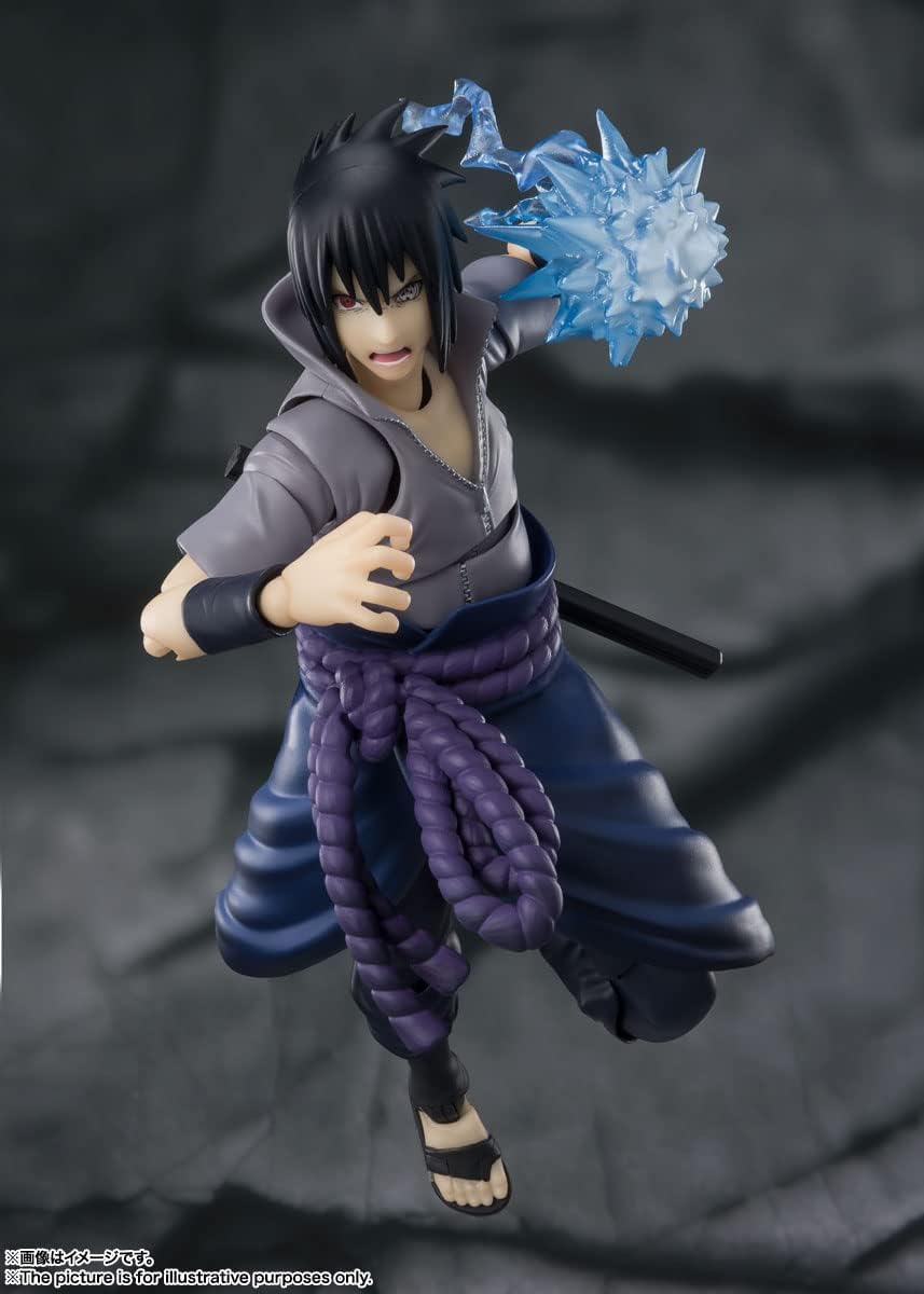 BANDAI SPIRITS S.H. Figuarts Naruto Shippuden, Sasuke Uchiha - All the Hatred Back - (Resale Version) Approx. 5.7 inches (145 mm), ABS & PVC Pre-painted Action Figure