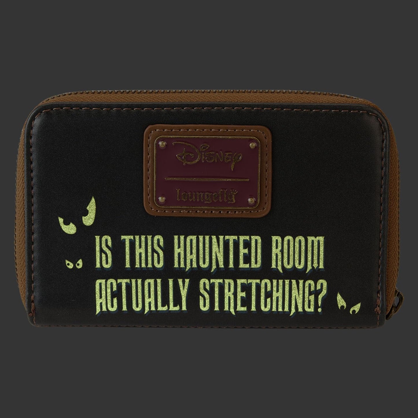 Loungefly Disney Haunted Mansion - Cartera de piel sintética con cierre de cremallera