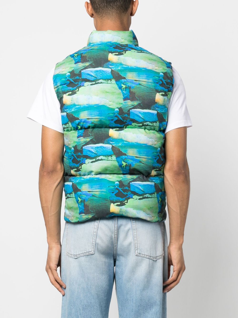 Erl ERLユニセックスプリントキルティングパフベスト織り - Image 5