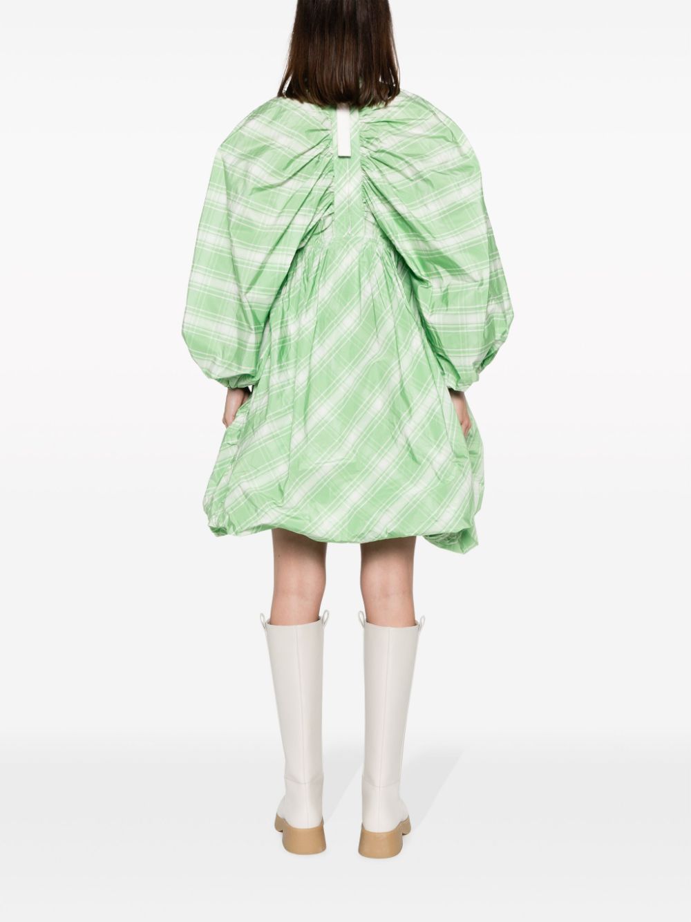Jil Jil Sander Fashion Plaid Check Pattern Mini Dress - Image 5