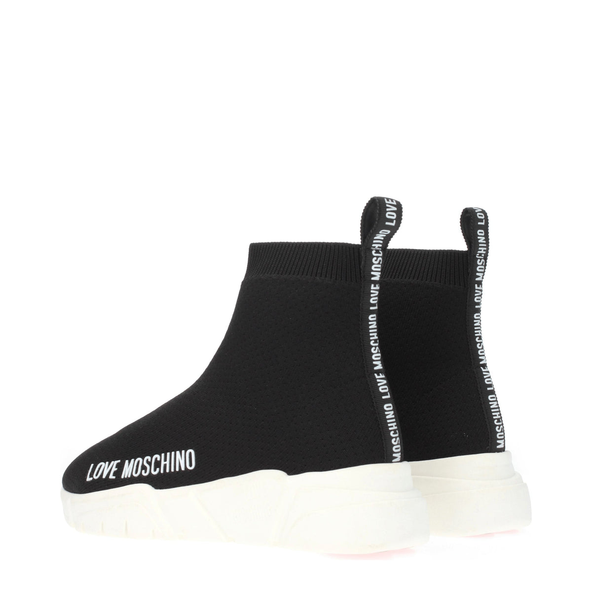 Moschino モスキーノスニーカーの女性布地黒/白が大好きです - Image 5