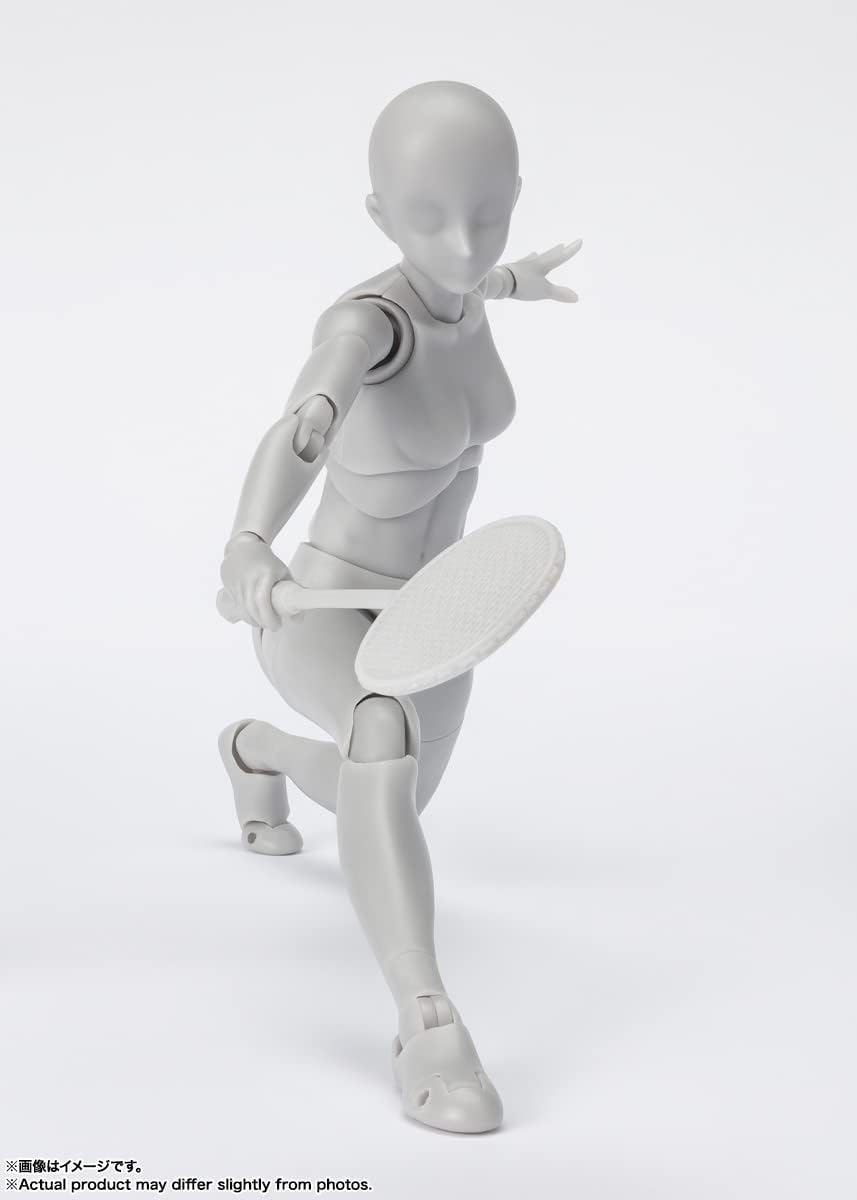 TAMASHII NATIONS S.H. Figuarts Body-chan -Sport-Edition DX Set (Gray Color Ver.) Approx. 5.3 inches (135 mm), PVC & ABS, Pre-painted Action Figure