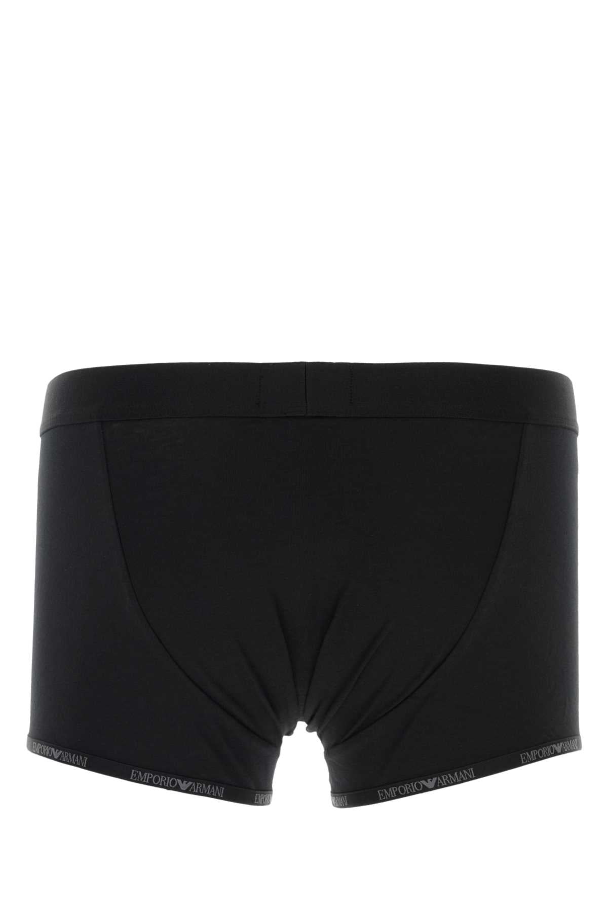 Emporio エンポリオ アルマーニ ブラック ストレッチ コットン ボクサー セット - Image 5