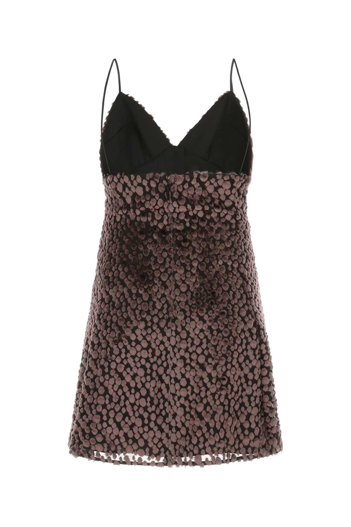 Saint セントローラン2トーンベルベットミニドレス - Image 5