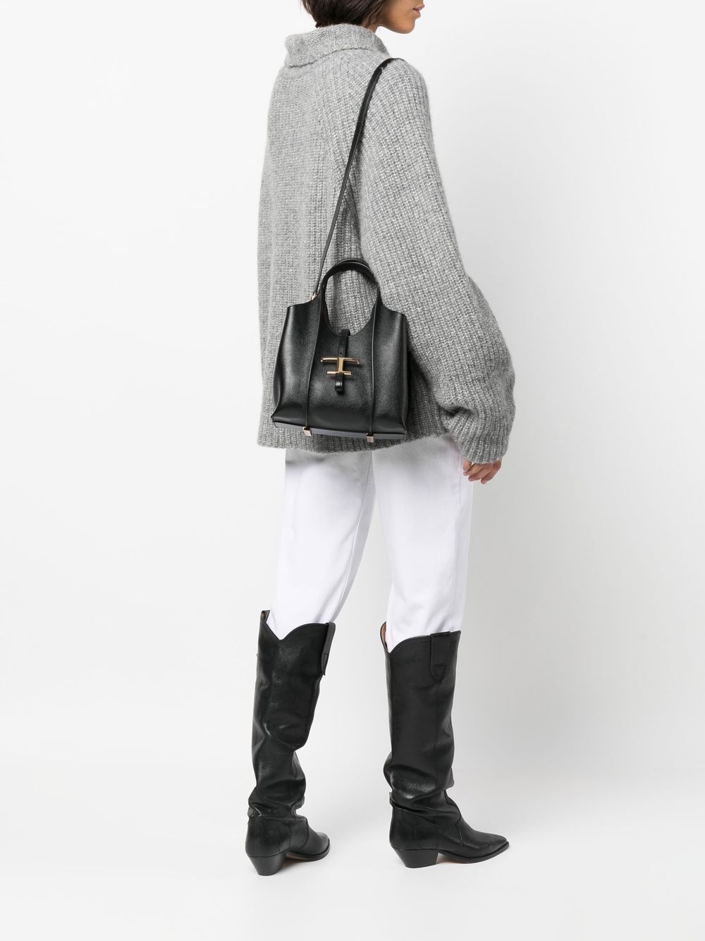Tods トッド 'S ミニレザーショッピングバッグ - Image 5