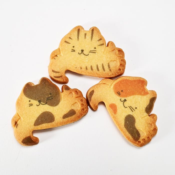 Shinshu Cat 3 Brothers Toyoujo Confectionery (Shinshu Nagano Souvenir, Sweets, Printed Cat Cookie, Cat Cookie) (1 Box)