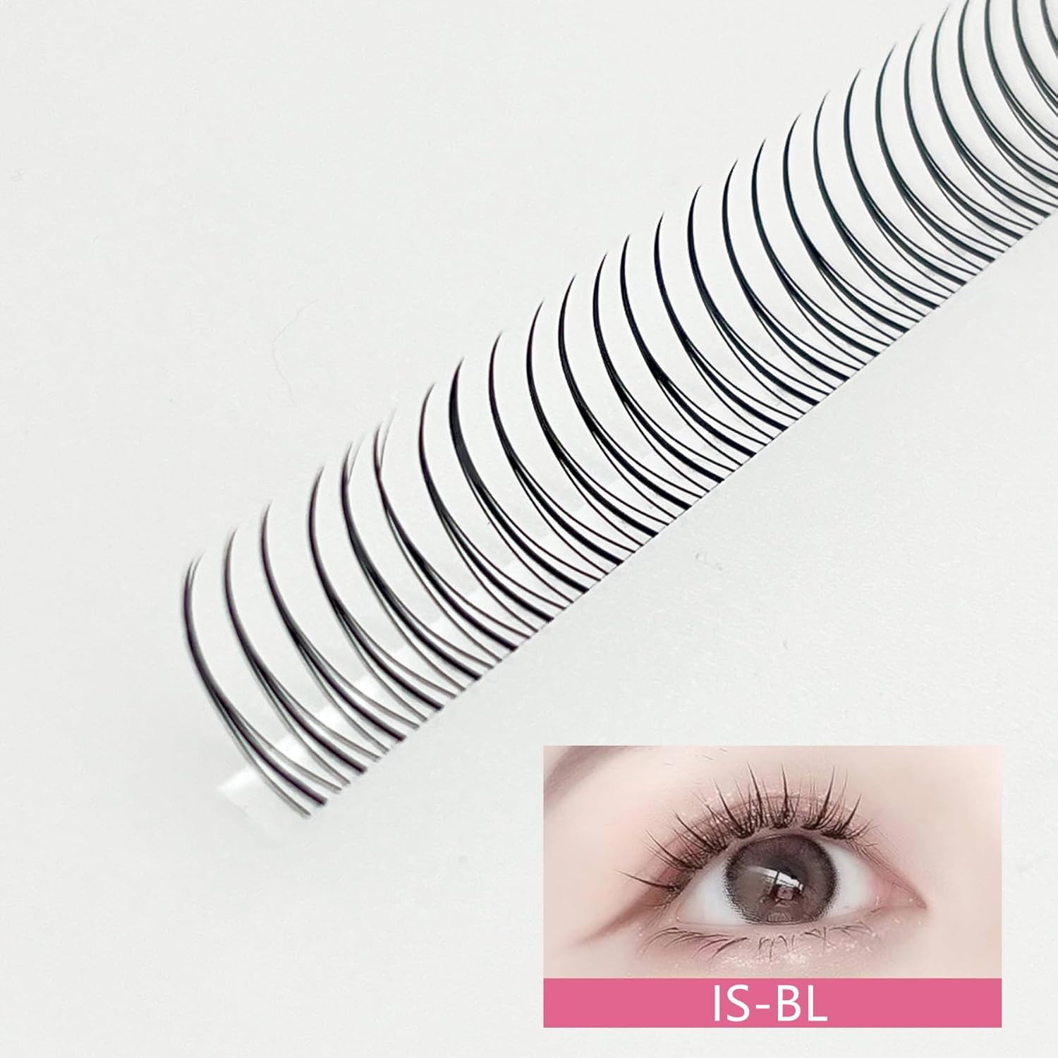 Kagenekodo Partial False Eyelashes (Black, Hair Bundles Type 8mm-12mm IS-BL)