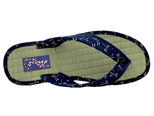 Daimyo Shokai Women's Thong Tatami Folding Sandals Japanese Pattern, Made in Japan