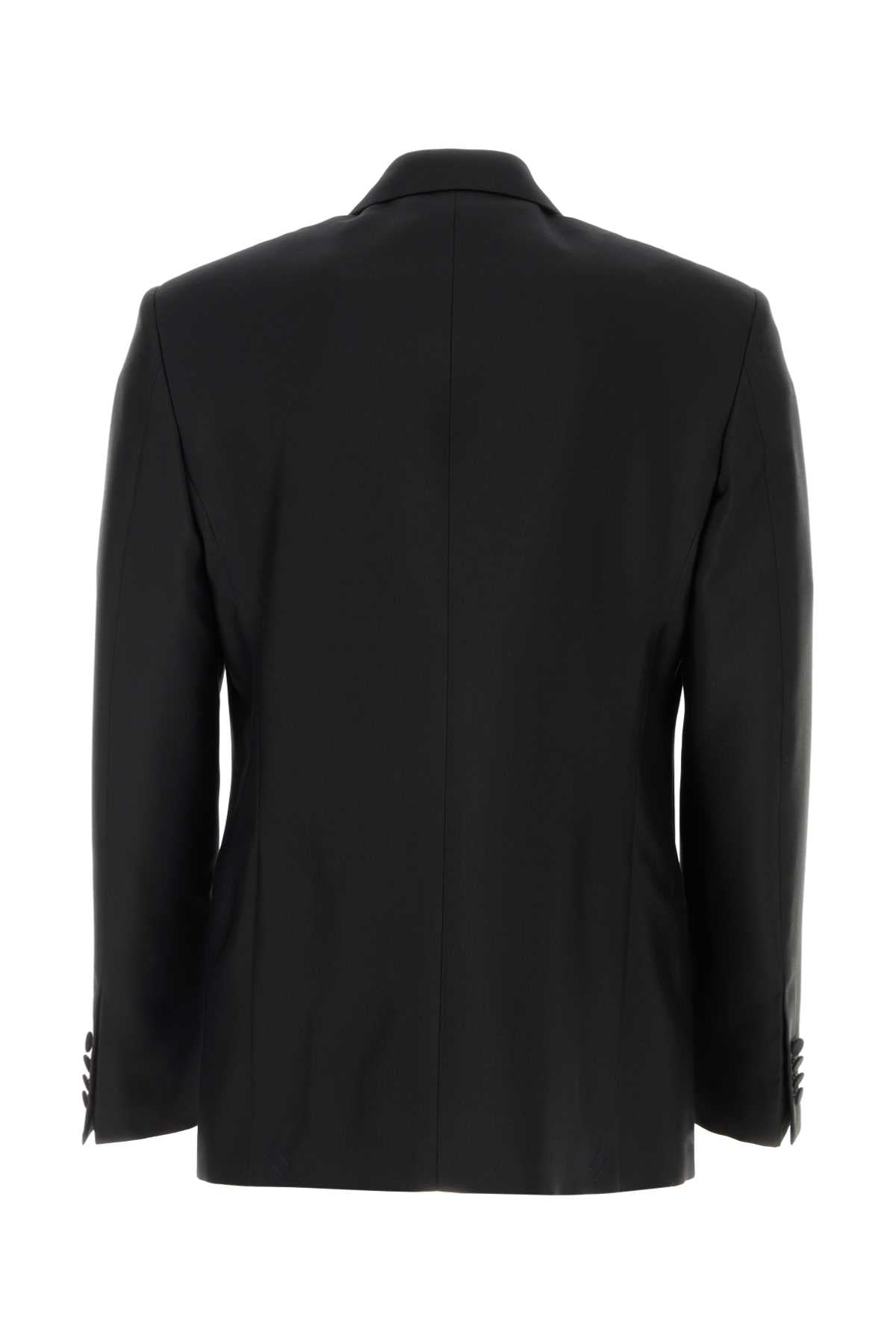 Burberry バーバリーブラックウールブレンドブレザー - Image 5