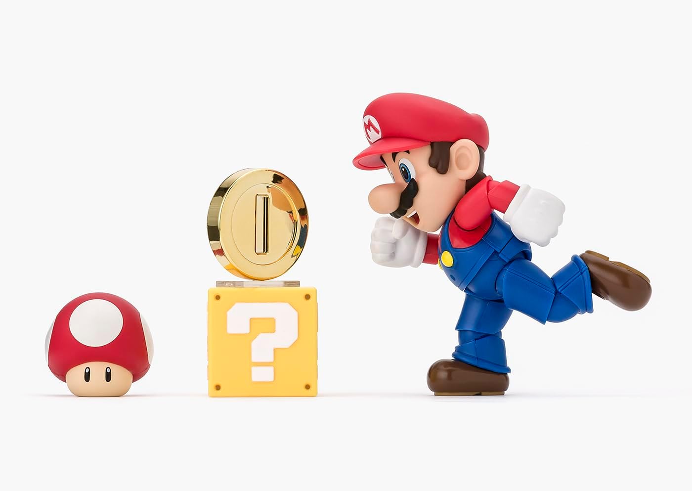 Tamashi Nations S.H. Figuarts Super Mario (SUPER MARIO), Approx. 3.9 inches (100 mm), ABS & PVC Pre-painted Action Figure