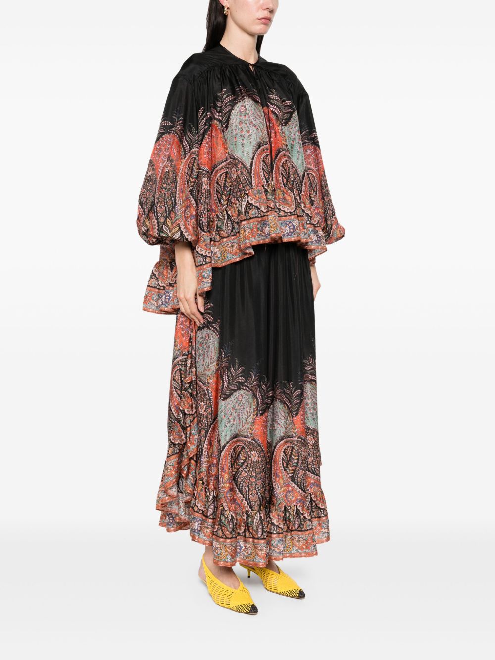 Zimmermann ZIMMERMANN RHIANNONプリントシルクブラウス - Image 5