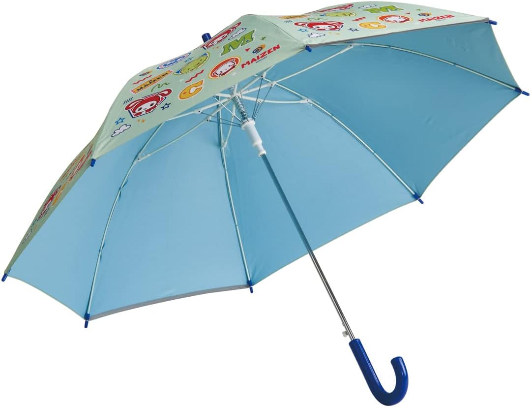 Skater UBSR3-A Children's Parasol, 21.7 inches (55 cm), For 9 to 10 years old, Approx. 49.2 to 53.1 inches (125 to 135 cm), Elementary School Students, One-Touch Jump Type, UV Protection, 8 Ribs, For Both Sun and Rain